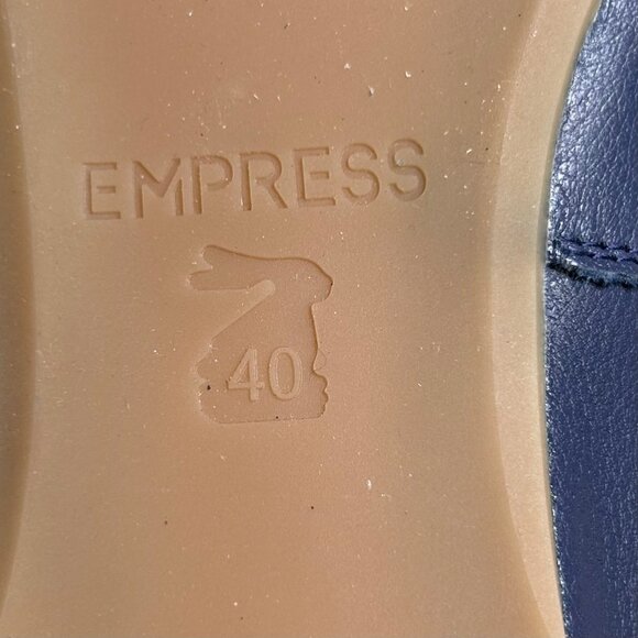 Empress Square Toe Flat US 9 EU 40 Navy Cushioned Ballet Office School Casual - Picture 6 of 8